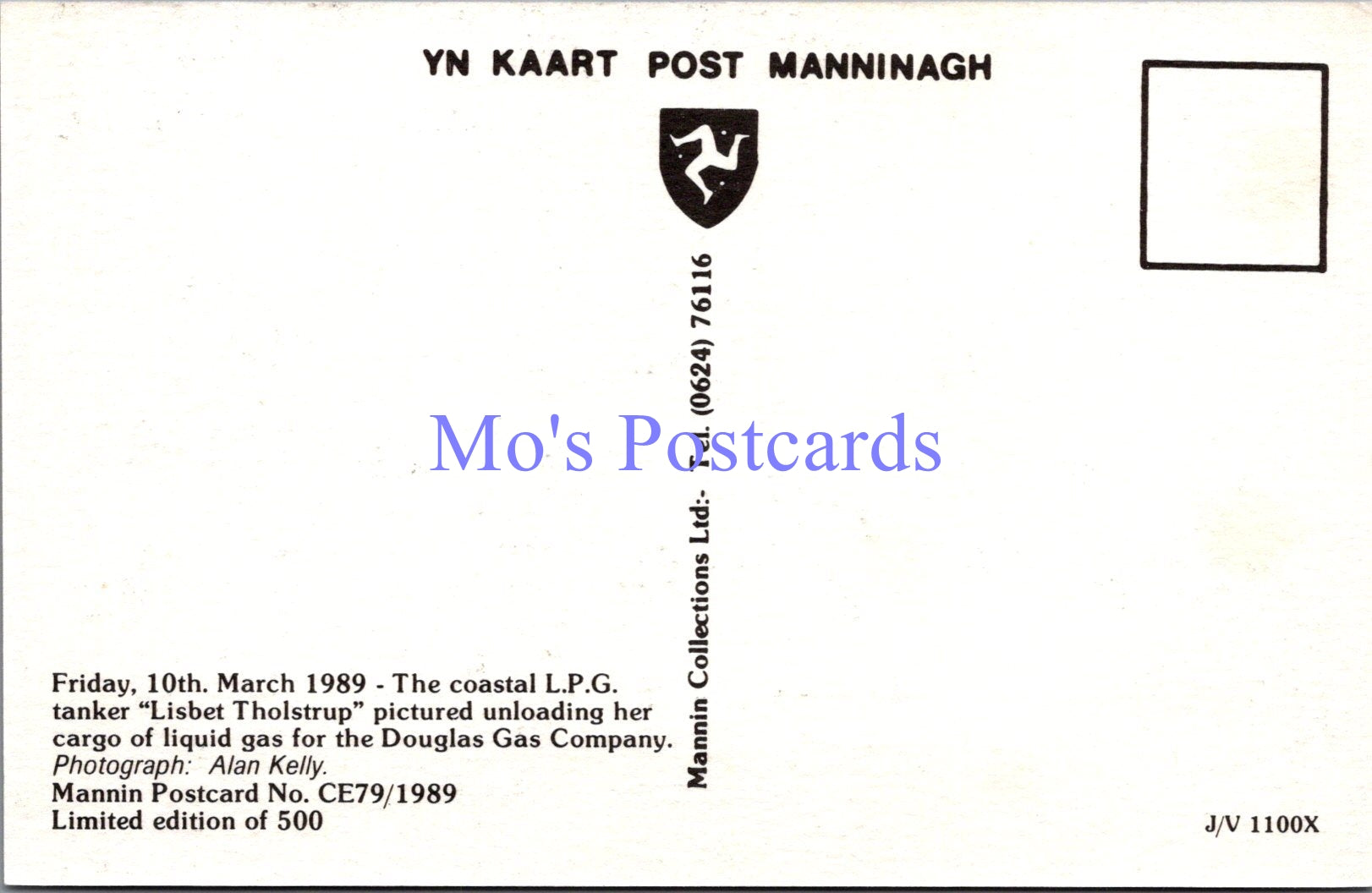Isle of Man Postcard -M.V "Lisbet Tholstrup" at Douglas  SW14365
