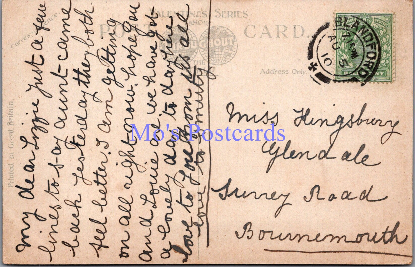 Dorset Postcard - Langton Church, Blandford  SW14390