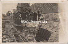 Load image into Gallery viewer, Naval Postcard - Damaged British Navy Ship in Dry Dock SW20239

