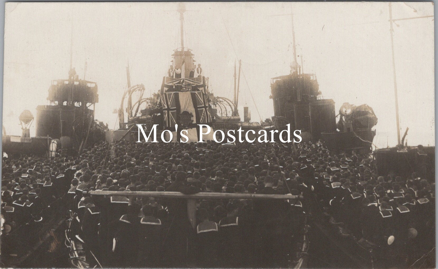 Naval Postcard - Arch Bishop Addressing Sailors, First Destroyer Flotilla  SW20241