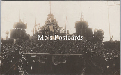 Naval Postcard - Arch Bishop Addressing Sailors, First Destroyer Flotilla  SW20241