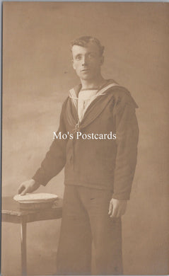 Naval Postcard - British Navy Sailor From HMS Hecla  SW20243