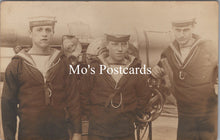 Load image into Gallery viewer, Naval Postcard - British Navy Sailors From HMS Blenheim  SW20244
