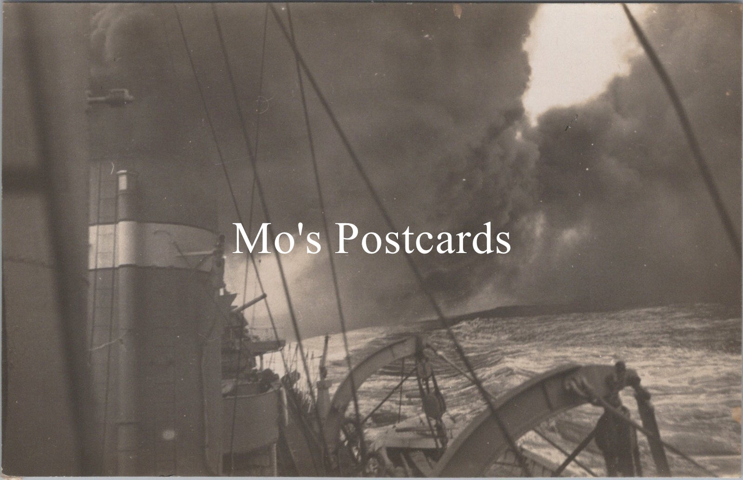 Naval Shipping Postcard - H.M.S. Velox, Destroyer Making a Smoke Screen  SW16734