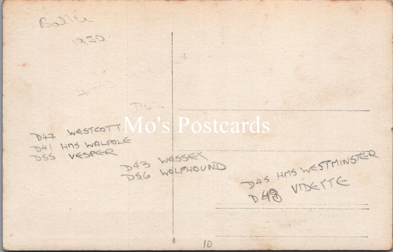 Vintage postcard with handwritten text  