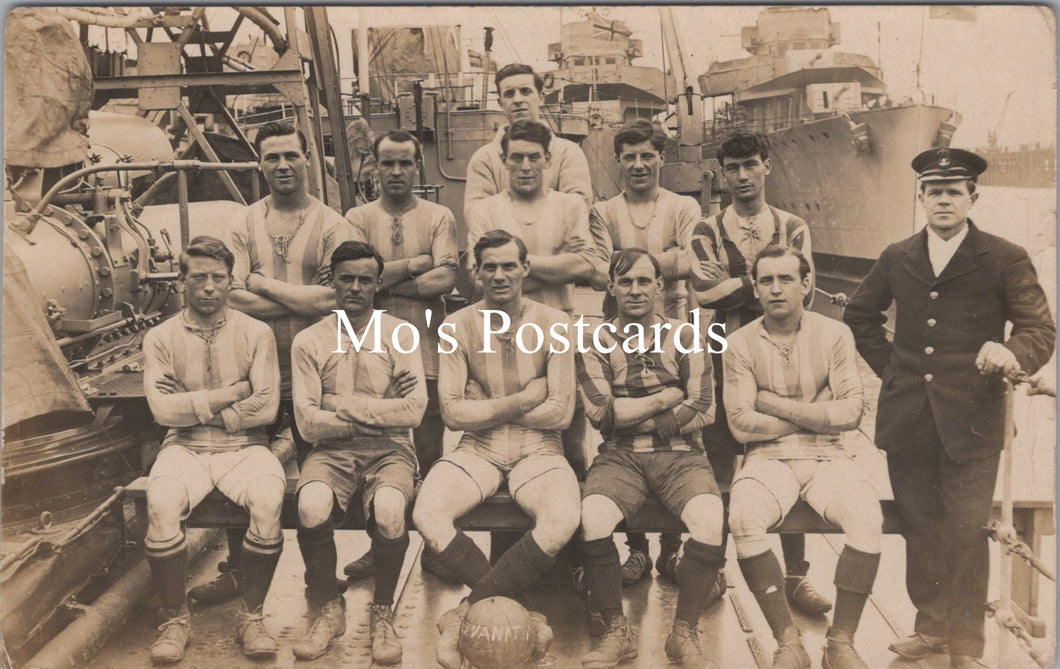 Naval Postcard - HMS Vanity Football Team  SW20250