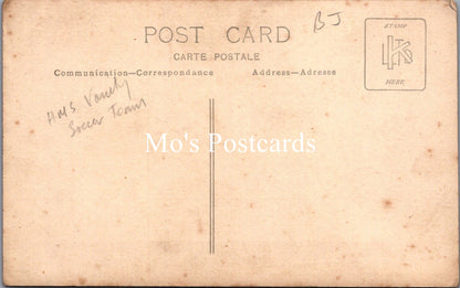 Back of a vintage postcard  