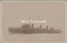 Load image into Gallery viewer, Vintage ship photo with &#39;Mo&#39;s Postcards&#39; text overlay
