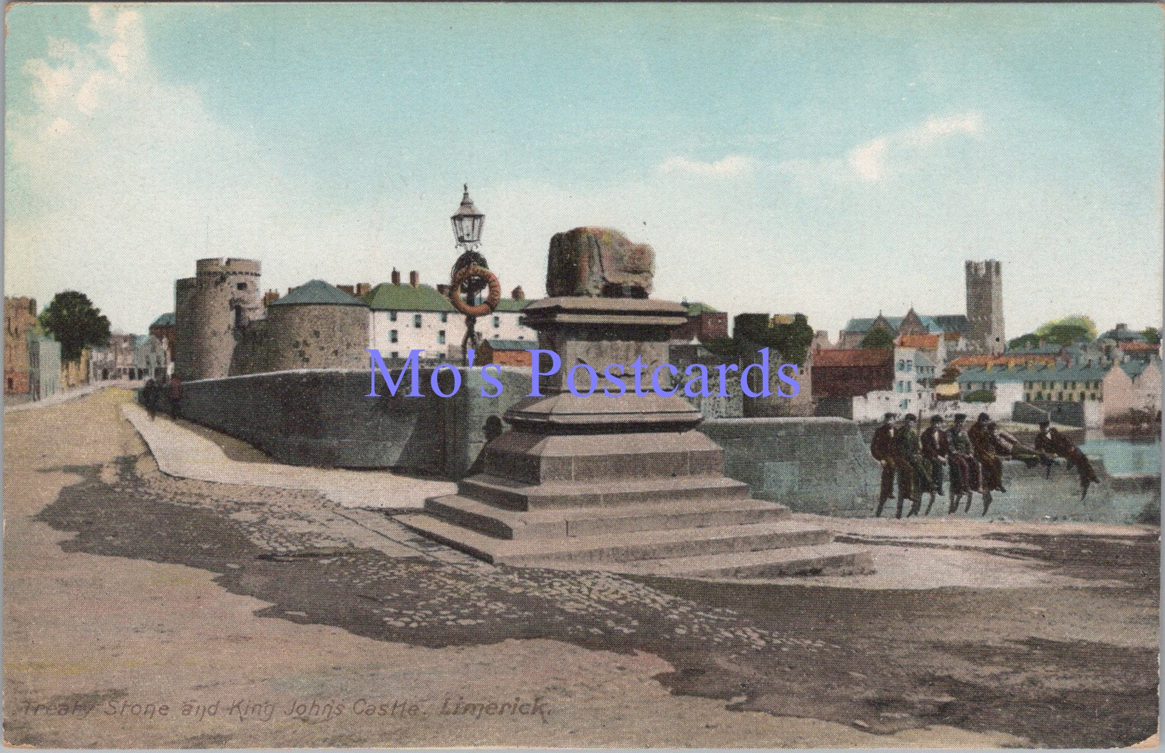 Ireland Postcard - Limerick Treaty Stone & King John's Castle  DC2206