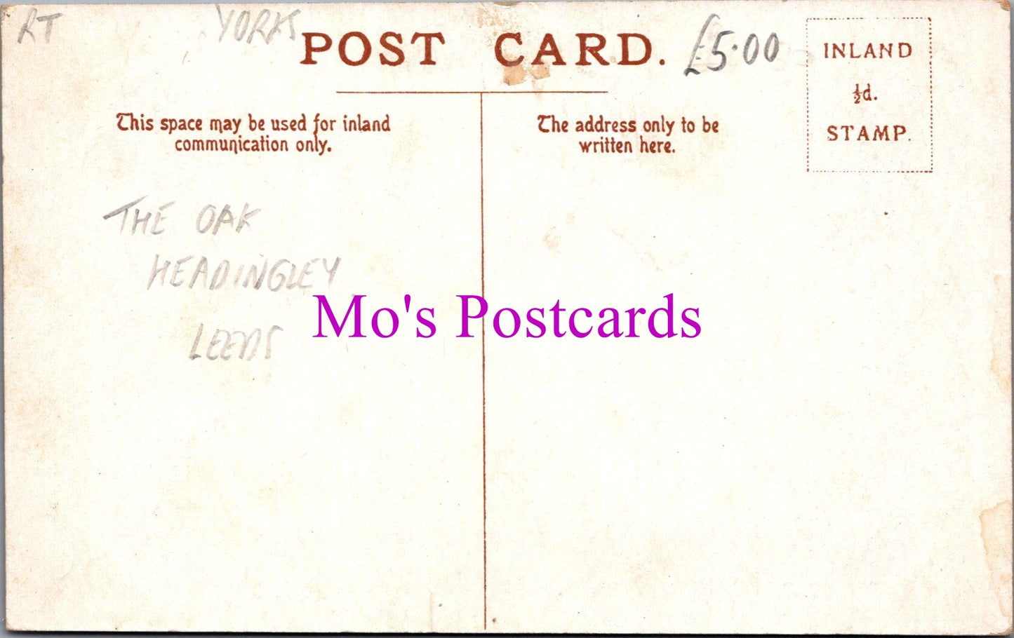 Yorkshire Postcard - The Oak, Headingley, Leeds   SW14573