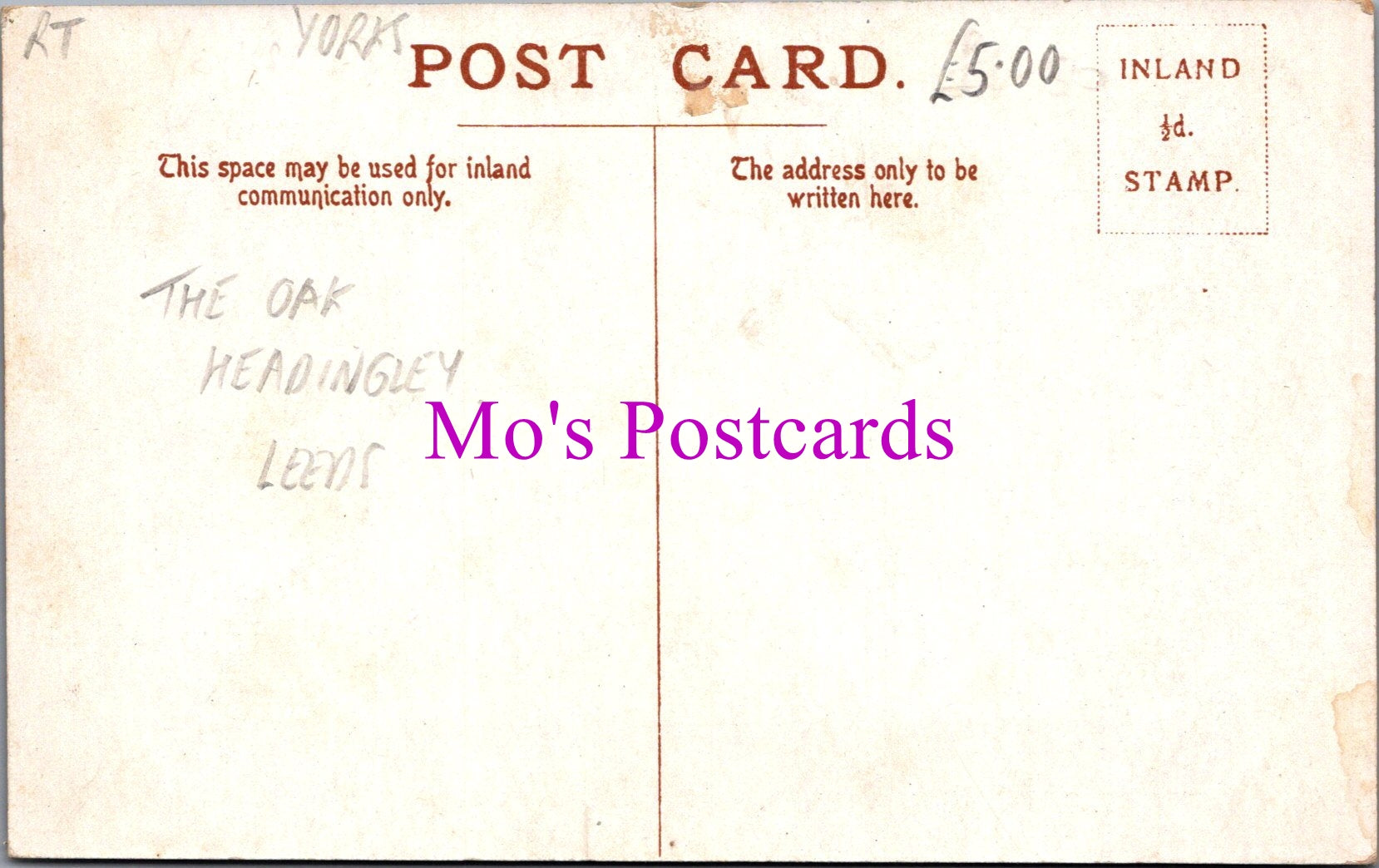 Yorkshire Postcard - The Oak, Headingley, Leeds   SW14573