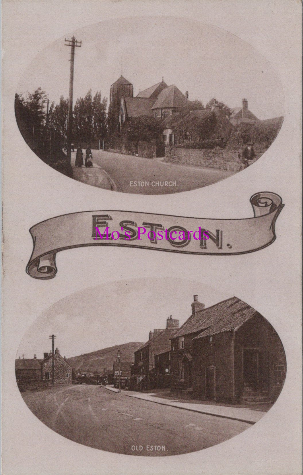 Yorkshire Postcard - Eston Church and Old Eston   SW14574