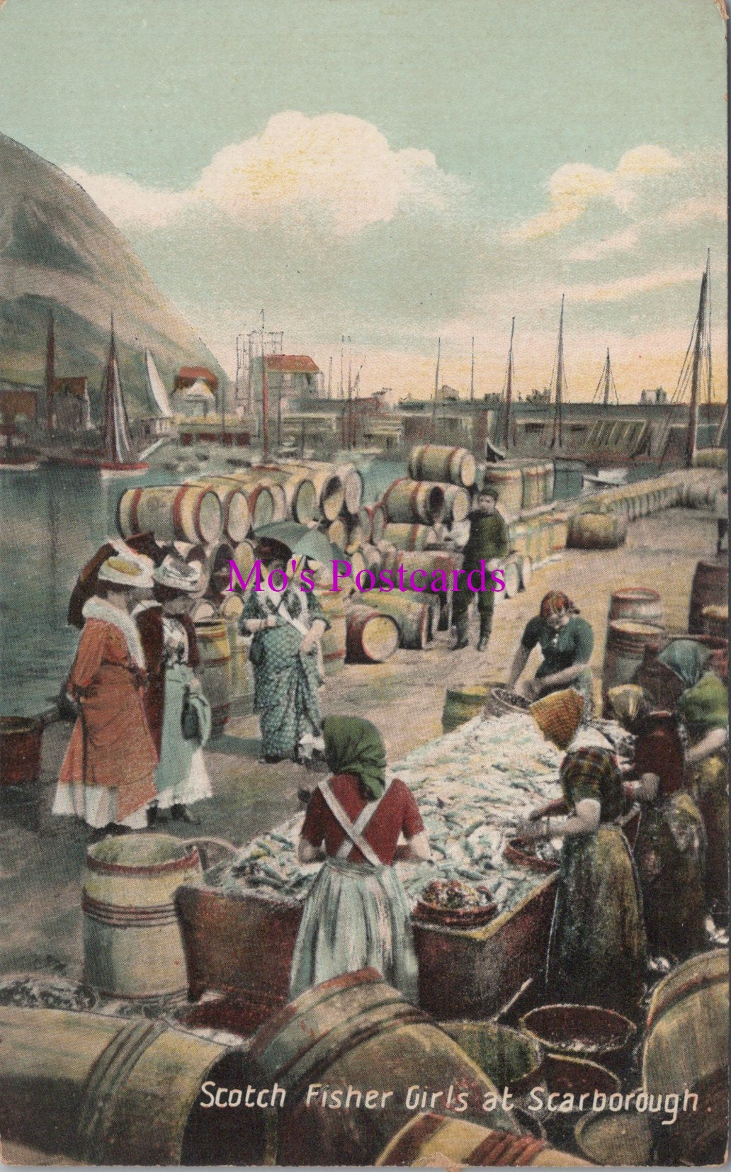 Yorkshire Postcard - Scotch Fisher Girls at Scarborough   SW14581