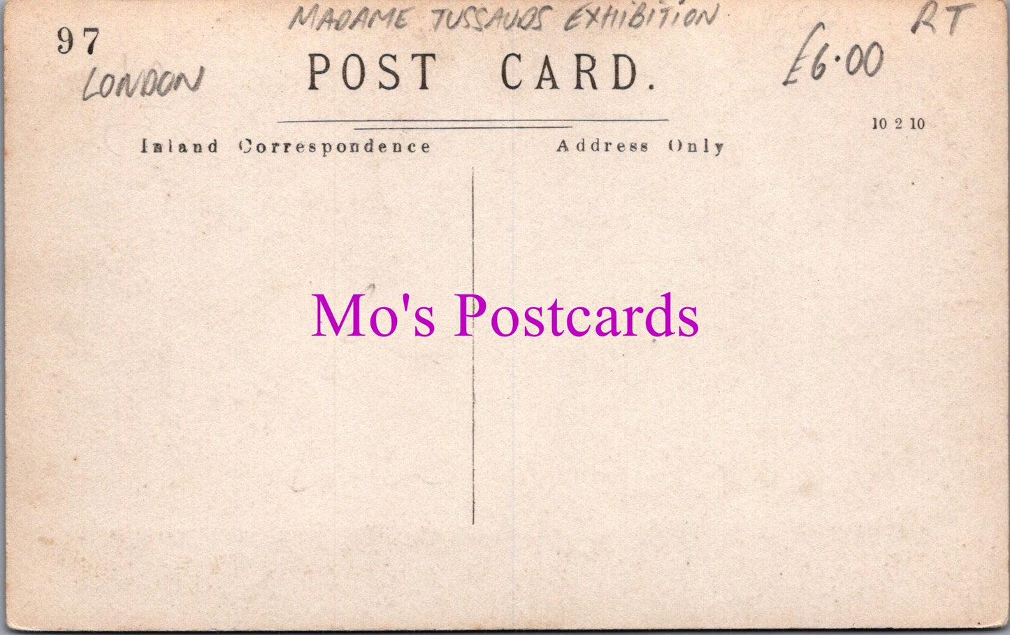 London Postcard - Madame Tussauds Exhibition   SW14628