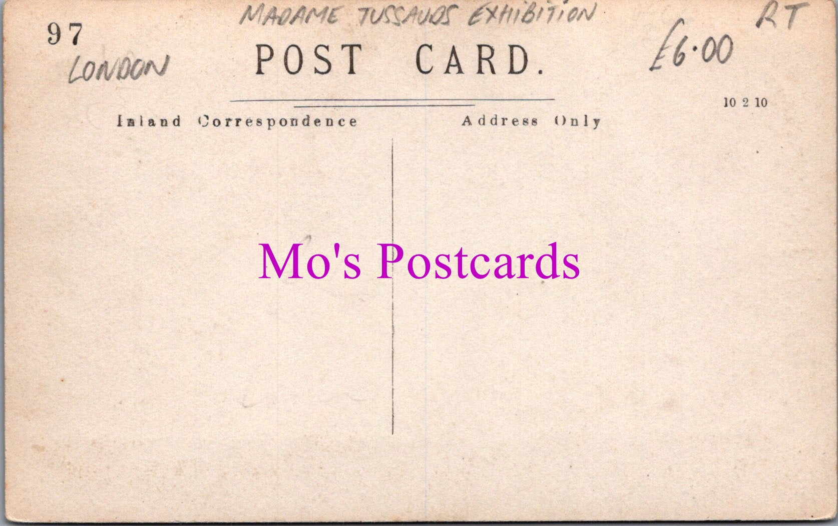 London Postcard - Madame Tussauds Exhibition   SW14628
