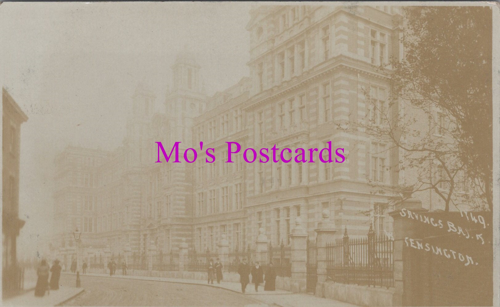 London Postcard - Savings Bank, Kensington  SW14632
