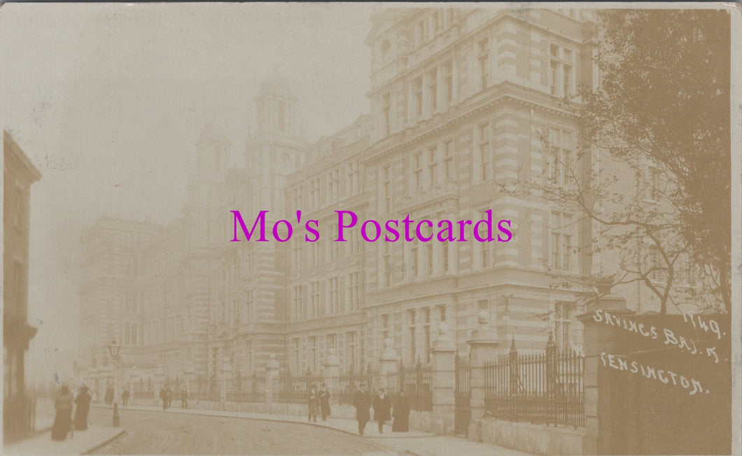 London Postcard - Savings Bank, Kensington  SW14632