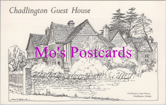 Oxfordshire Postcard - Chadlington Guest House. Artist Vera.M.Holland  DZ51