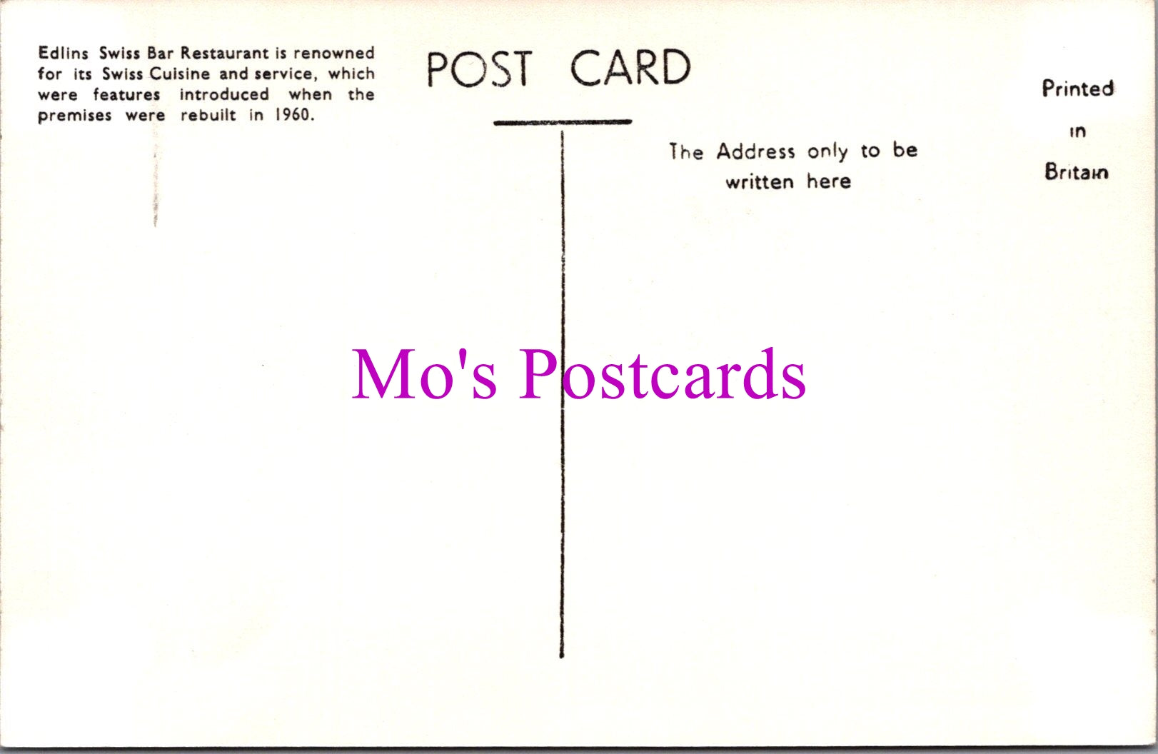 Sussex Postcard - Mortons Hotel, Queen's Road, Brighton  SW15592