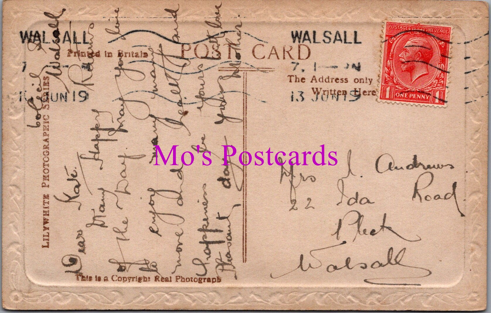 Greetings Postcard - All Joy Be Yours This Birthday  SW15985