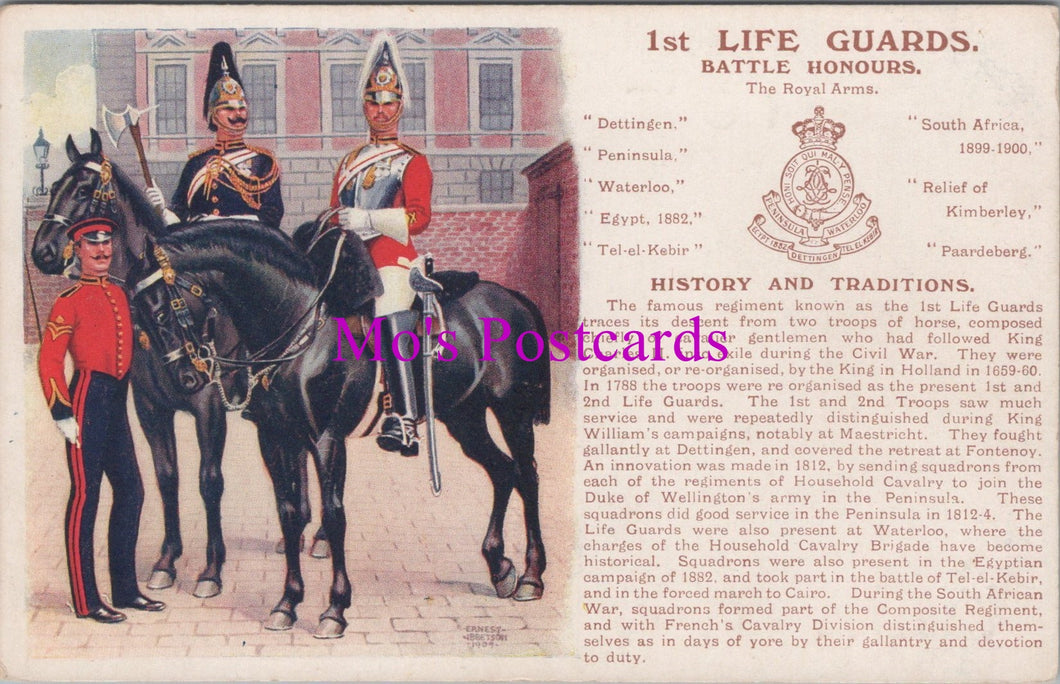 Military Postcard - 1st Life Guards History and Traditions   SW15121
