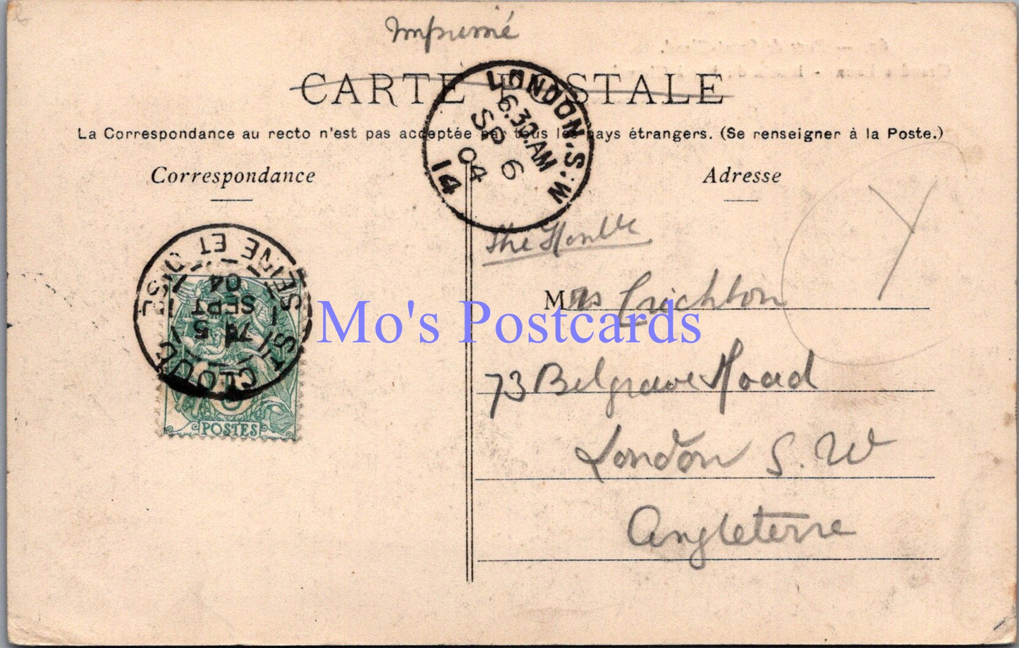 France Postcard - Parc De Saint-Cloud, Grandes Eaux SW13805