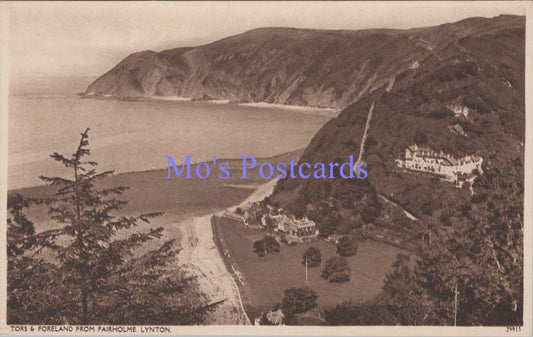Devon Postcard - Tors and Foreland From Fairholme Lynton  SW13821