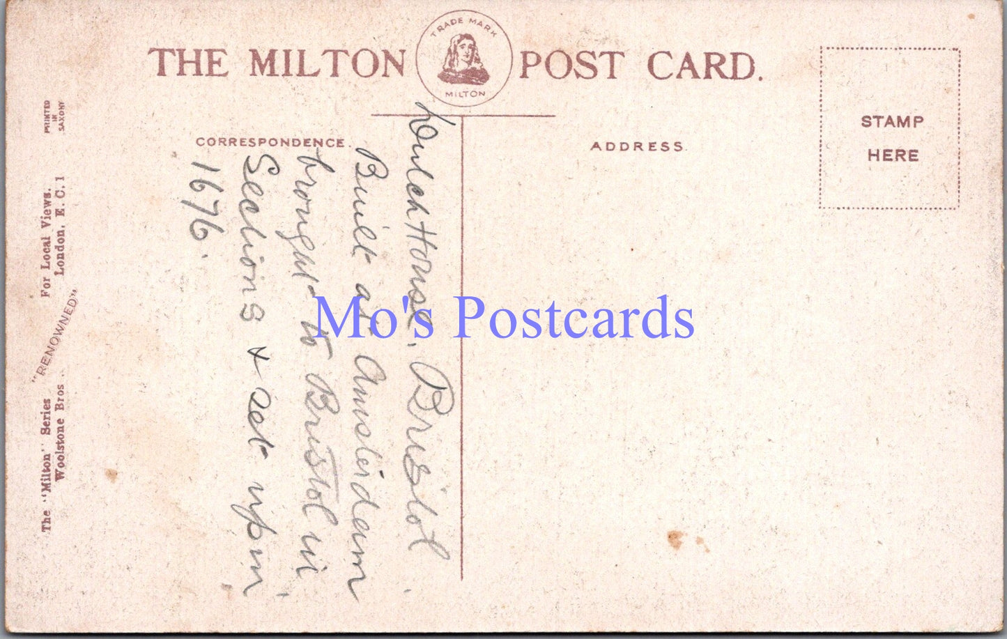 Bristol Postcard - Old Dutch House, Corner of Wine Street  SW13827