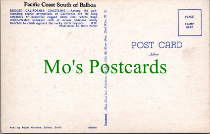 America Postcard - Pacific Coast South of Balboa, California  SW13615