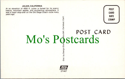 America Postcard - Julian, California  SW13620