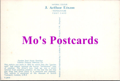 Horse Transport Postcard - Garden Seat Horse Omnibus   SW14948