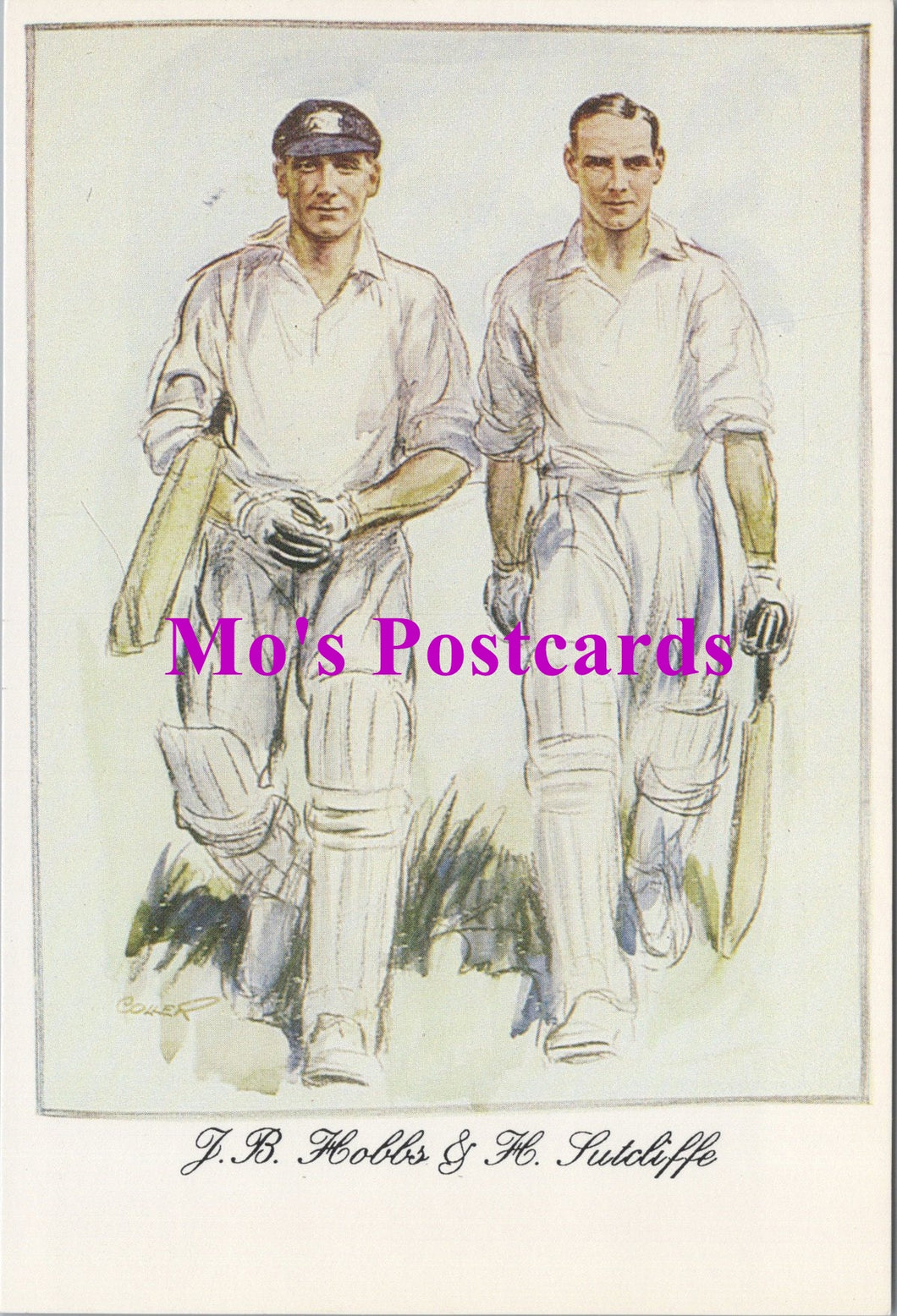 Sport Postcard - Cricket, Cricketeers J.B.Hobbs and H.Sutcliffe SW14966