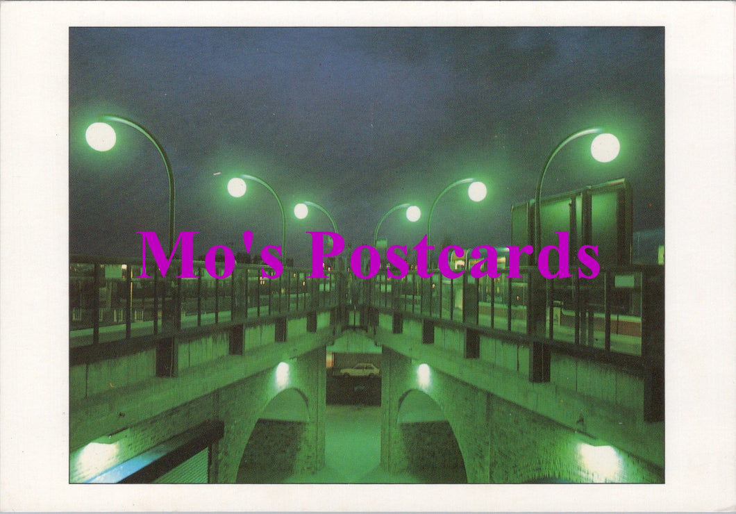 Railway Postcard - Docklands Light Railway, Island Gardens at Night  SW15005