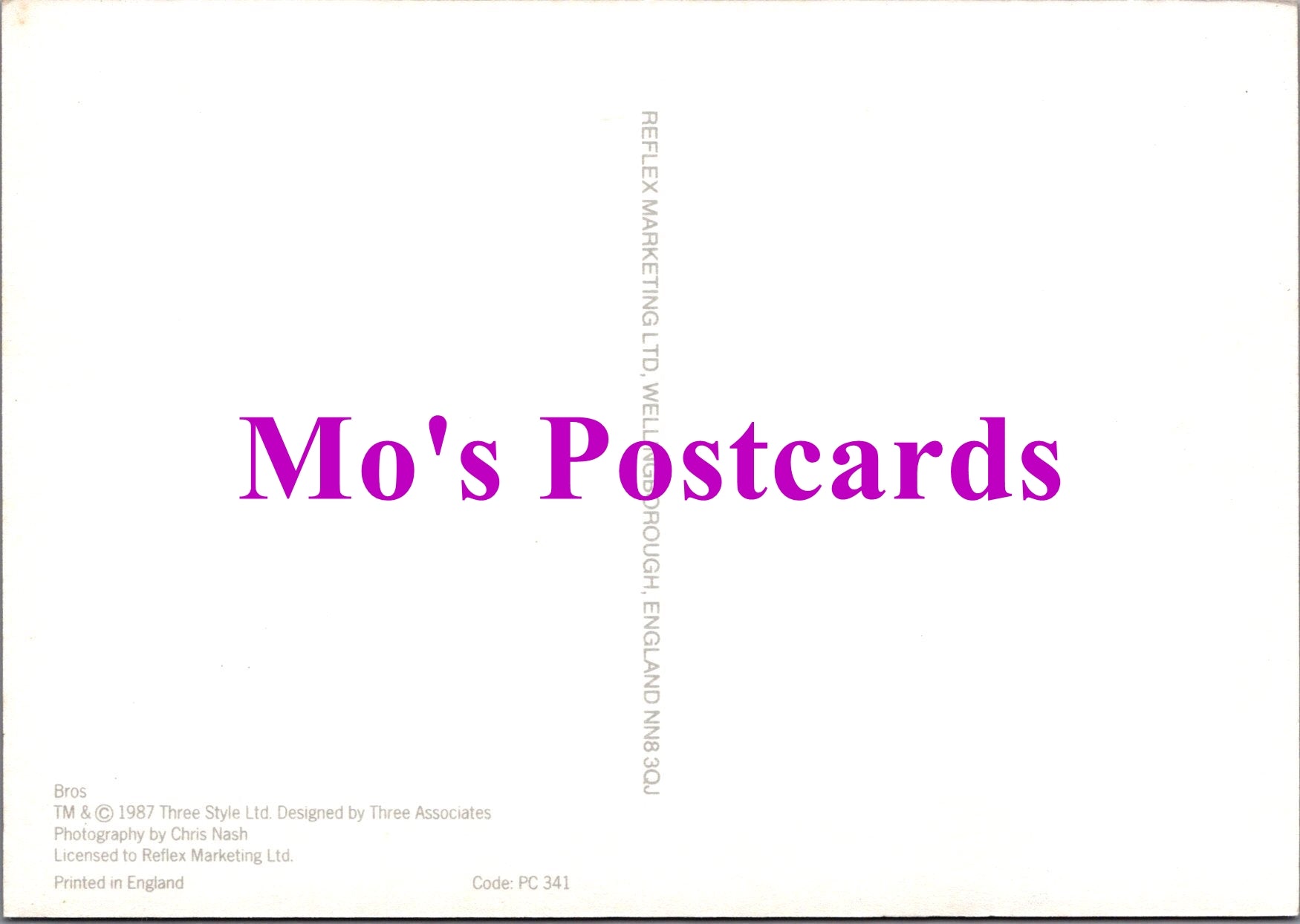 Music Postcard - Bros, English Boy Band   SW15016