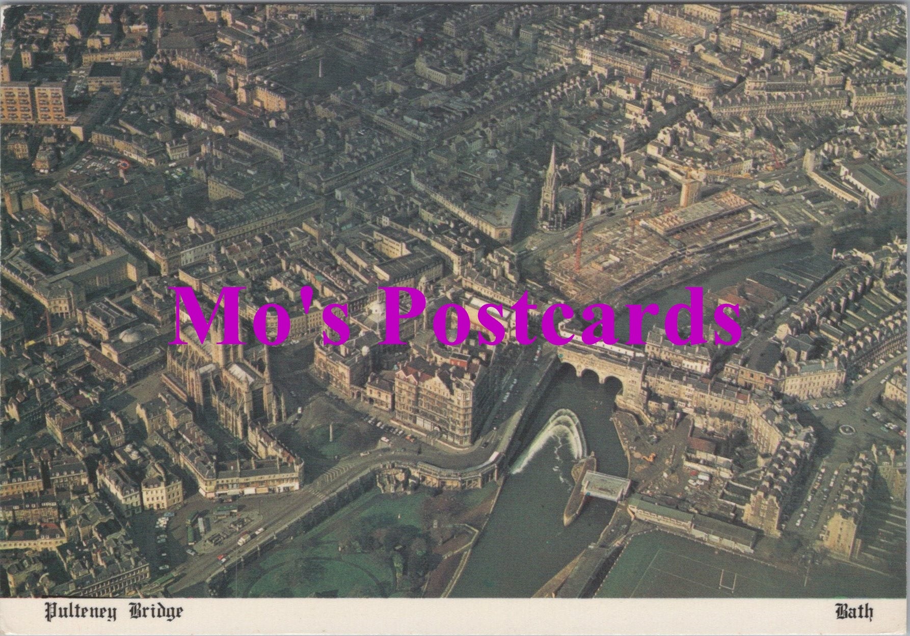 Somerset Postcard - Aerial View of Bath, Pulteney Bridge   SW15034