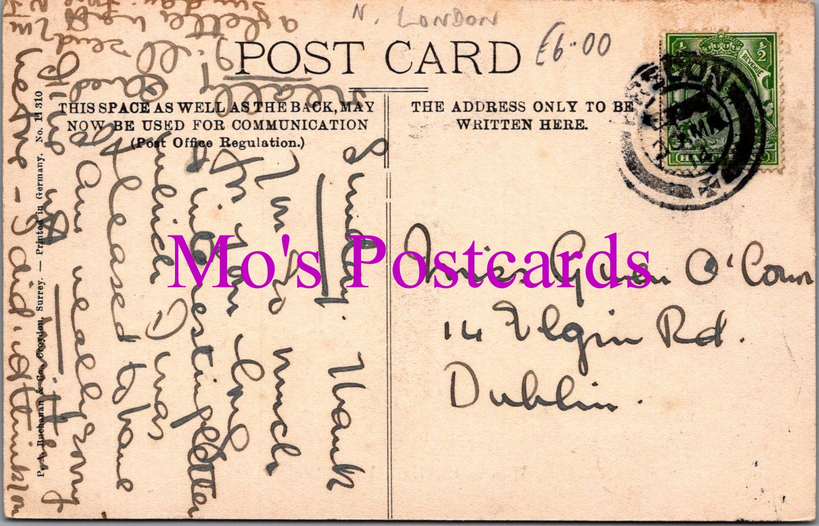 London Postcard - Wentworth Hall, Mill Hill   SW15312