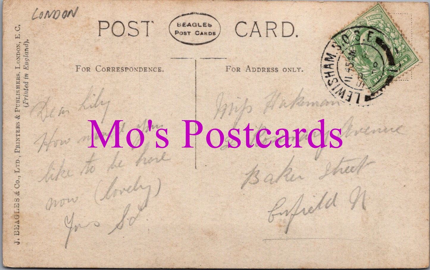 London Postcard - Lewisham, Ladywell Recreation Ground  SW15318