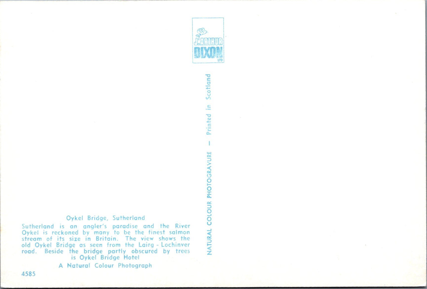 Scotland Postcard - Oykel Bridge, Sutherland   SW15789