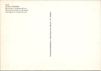 Spain Postcard - Gran Canaria, Peaks and Ravines in The South SW15905