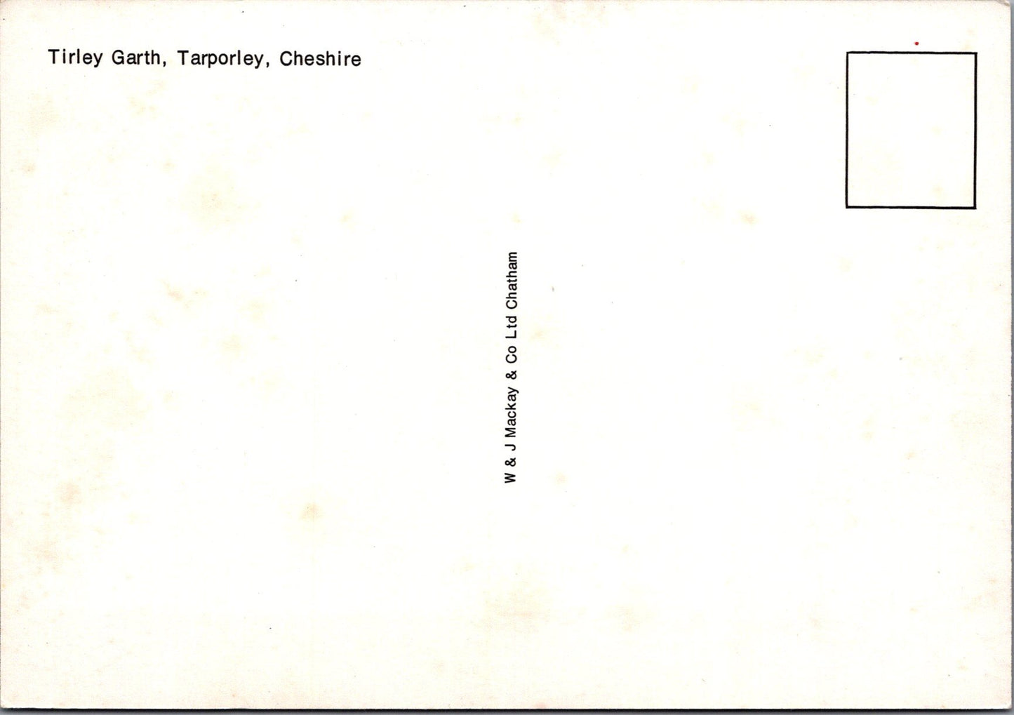 Cheshire Postcard - Tirley Garth, Tarporley  SW15919