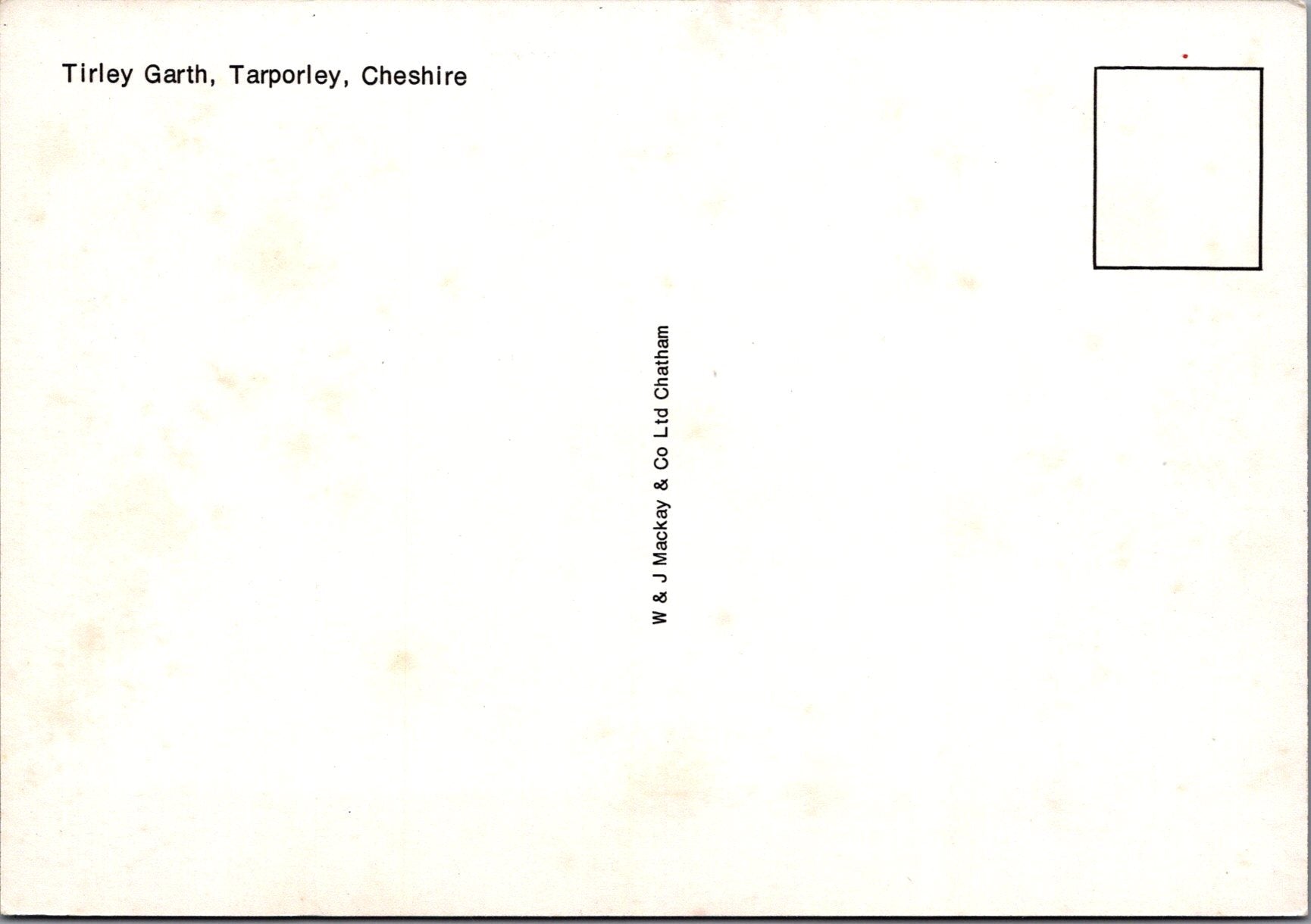 Cheshire Postcard - Tirley Garth, Tarporley  SW15919