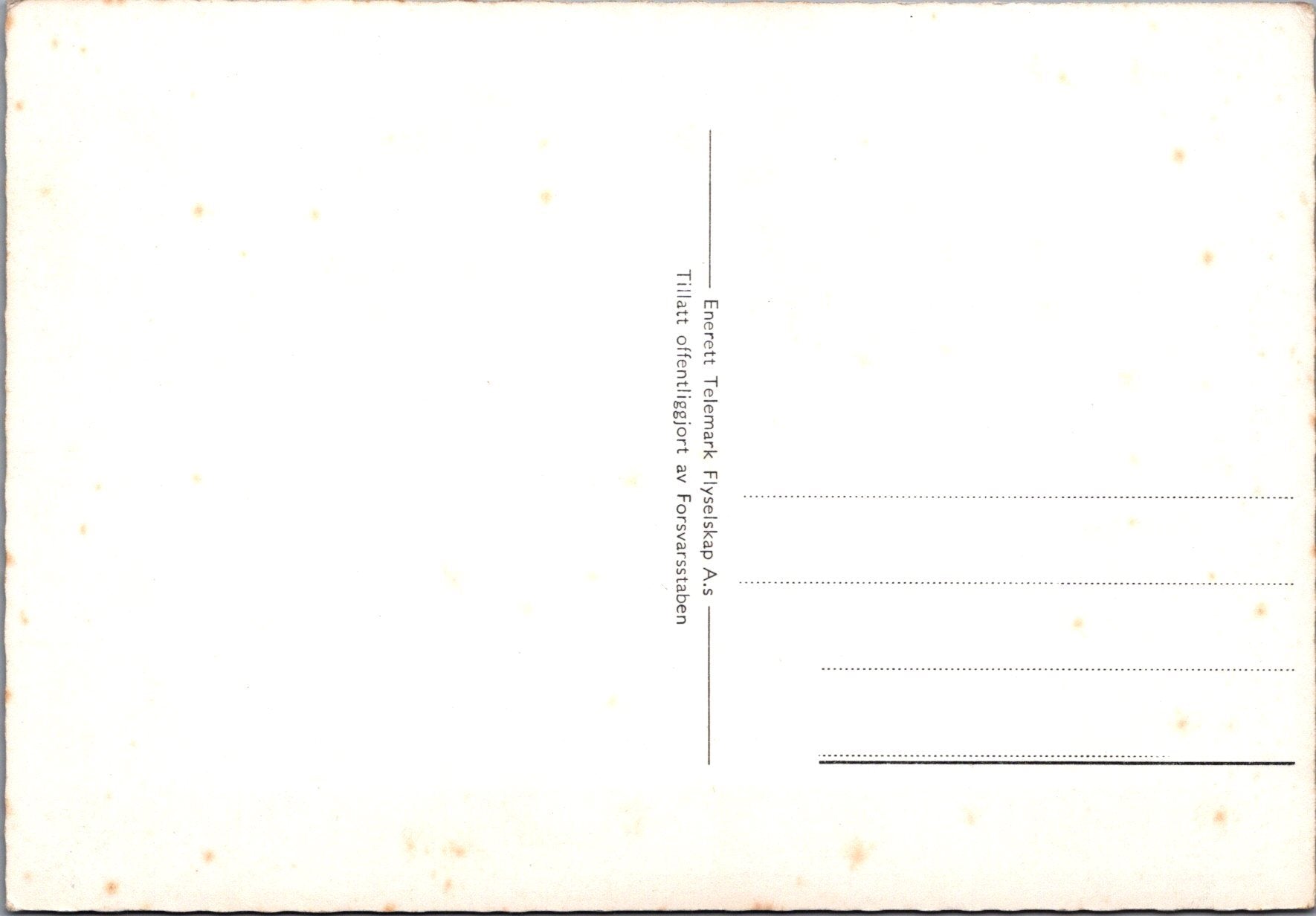 Norway Postcard - Telemark Flyselskap SW15920