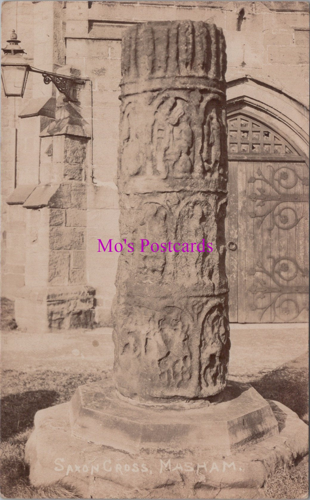 Yorkshire Postcard - Saxon Cross, Masham    SW14224