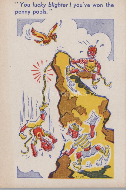 Comic Postcard - Rock Climbling, Hiking, Walking, Gambling, Penny Pools XT115