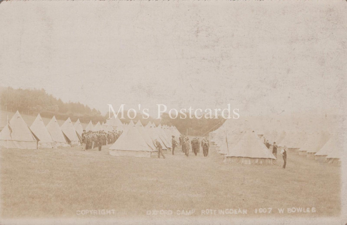 Military Postcard - Cadets at Oxford Camp, Rottingdean, 1907 -  XT959
