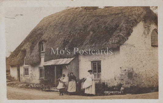 Wiltshire Postcard - Thatched Cottage in Orcheston Village, Salisbury Plain XT967