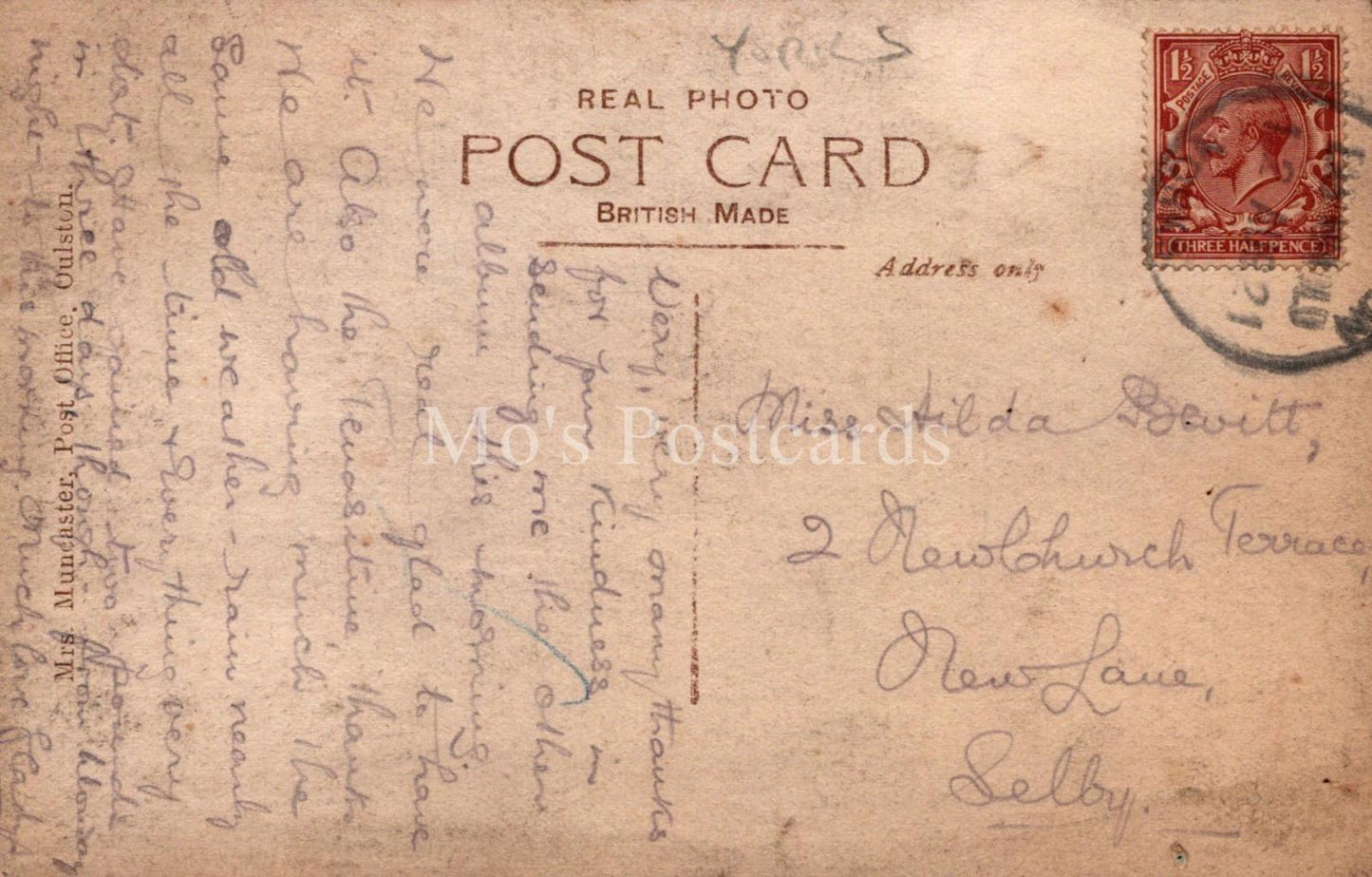 Yorkshire Postcard - Greetings from Oulston Village, Hambleton District  XT973