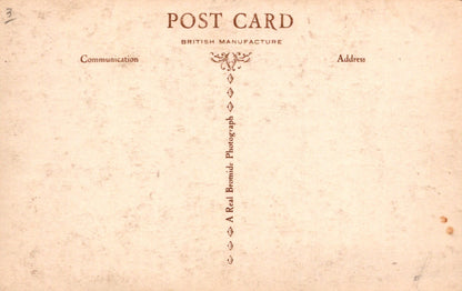 Vintage postcard with text on a textured beige background