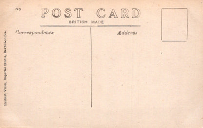 Back of a vintage postcard with text fields for correspondence and address.