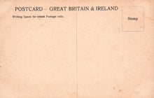 Load image into Gallery viewer, Vintage postcard from Great Britain &amp; Ireland with stamp area on beige background
